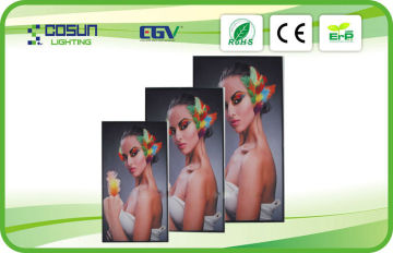 120mm 12v Double Side Fabric Frameless Light Box For Display , Customized Frame