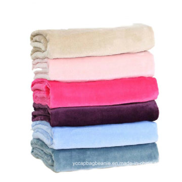 Plain Outdoor Travel Coral Fleece Blanket
