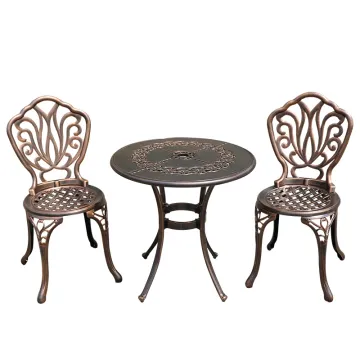 Garden Furniture Outdoor Cast Aluminum Table and Chair