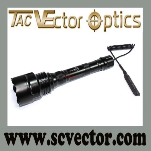 Vector Optics Longbowman Pre-set Long Distance Focus White Luminescence 440 Lumens Cree R2 LED Flashlight for Rifle Hunting