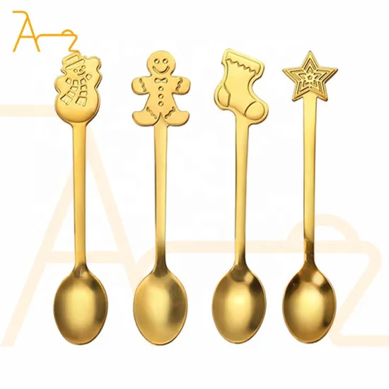 Red and Gold Christmas Gift Set: Luxury Party Flatware - Stainless Steel Spoon, Fork, and Knife Cutlery Collection