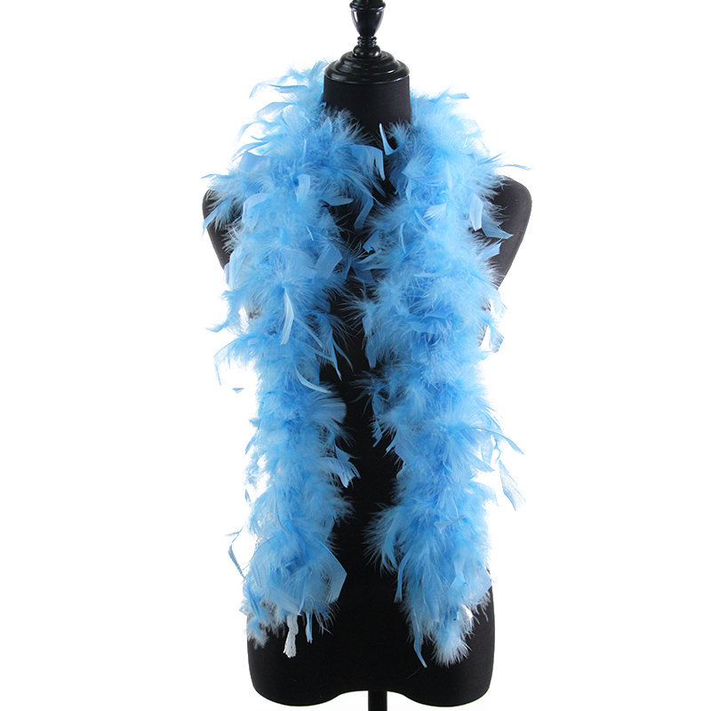 blue feather boa