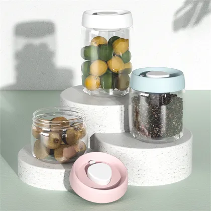 Storage Food Glass Coffee Rice Vacuum Pump Canister