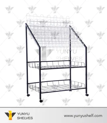 Hot sale floor standing metal magazine racks
