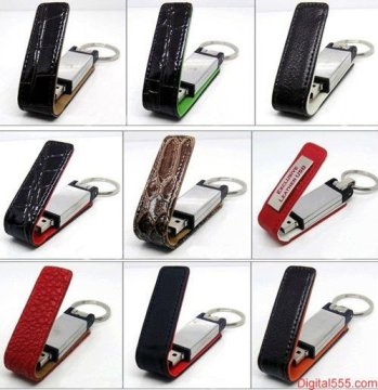 New Arrival Custom Logo Leather USB Flash Drive