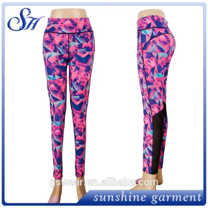 Wholesale Printed Yoga Fitness Pants Custom compression yoga pants