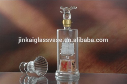 decorative glass wine bottle