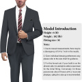 WYWK 2 Piece Men's Suit Wedding Party-Dark Gray-XS