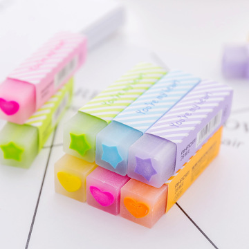 Cute Multi-Color Soft Erasers for School Rewards - Custom Pack of Star and Heart Shaped Jelly Erasers