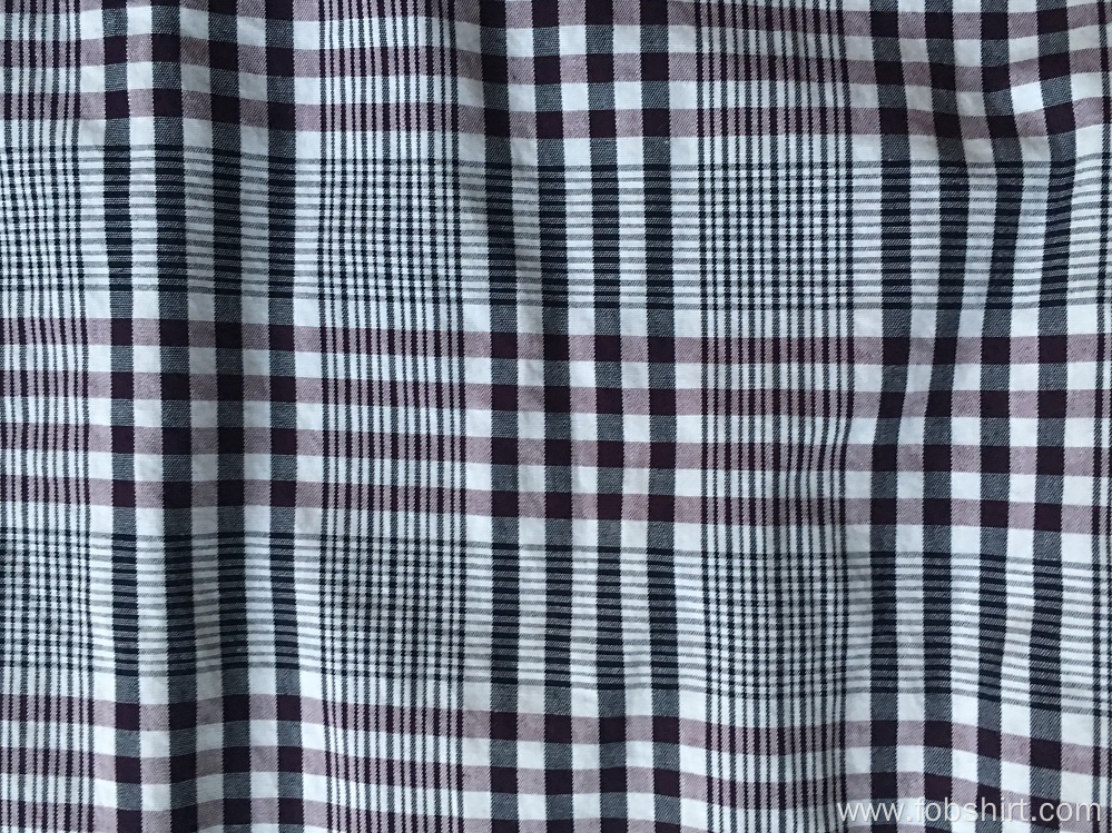 Short Sleeve Dark Color Check Shirt