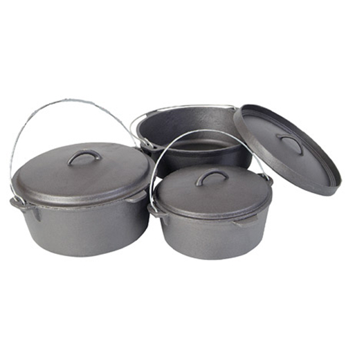 cast iron camping pots