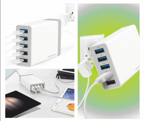 40 Watt 5 Port USB Charger