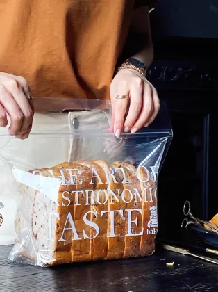 High Quality Food Packaging Zipper Bags For Bread Toast Biscuits with own design
