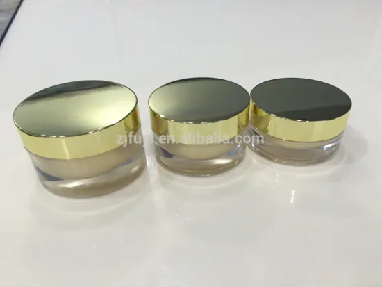 Oval Empty Acrylic Jar, Cosmetic Cream Plastic packaging