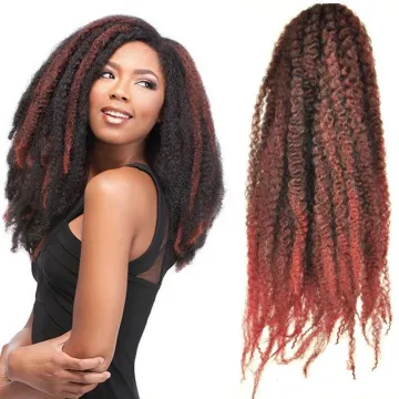 Wholesale Price soft synthetic kinky twists crochet braiding hair afro kinky bulk braiding hair
