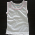 100% cotton fabrica white baby vest