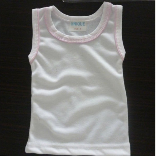 100% cotton fabrica white baby vest