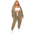 Womens Tracksuit Zip Up Hoodie Sweatsuits