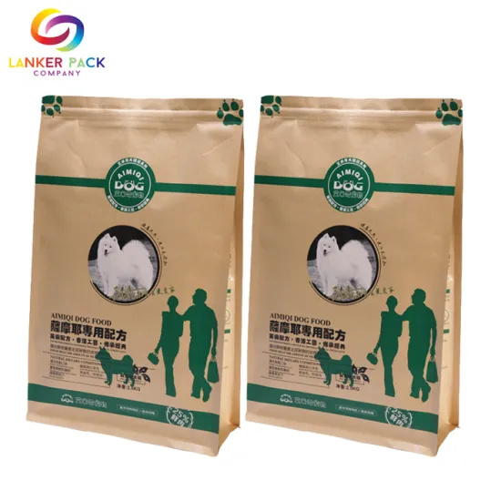 Moisture Proof Top Flat Bottom Dog Treat Packaging