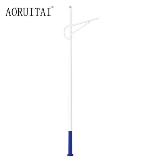 Gaocheng Customized Steel Electric Lamp Poles 4m-7m Galvanized Street Light Poles