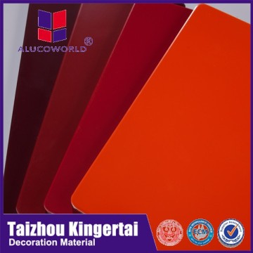 Alucoworld 15 years guarantee 2mm-6mm width plastic acp panel