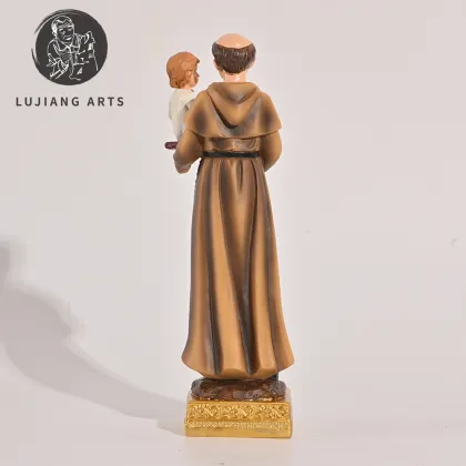 8-inch Saint Anthony Holy Resin Statue - Decorative Figurine on Base: A Religious Gift