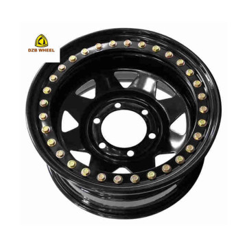 6-139.7 16x8 ล้อเหล็ก beadlock ล้อสีขาว