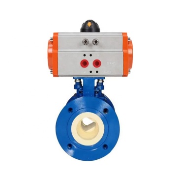 ZHTV Ceramic Vee-Ball Control Valves: DN50~600, Pneumatic Double & Single Acting, Zero Leakage, Lined Port Ball Valve Solutions