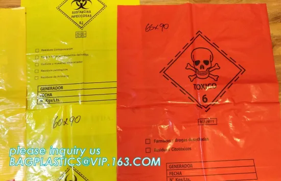 Medical Biohazard Bag, disposable biohazard garbage bags, medical waste biohazard plastic trash bag