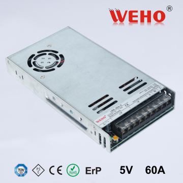 WEHO LRS-350-5 high efficiency 30mm slim SMPS ac/dc single output 350w 5v power supply for 3D printer