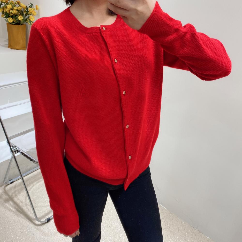 Christmas red cashmere coat cardigan