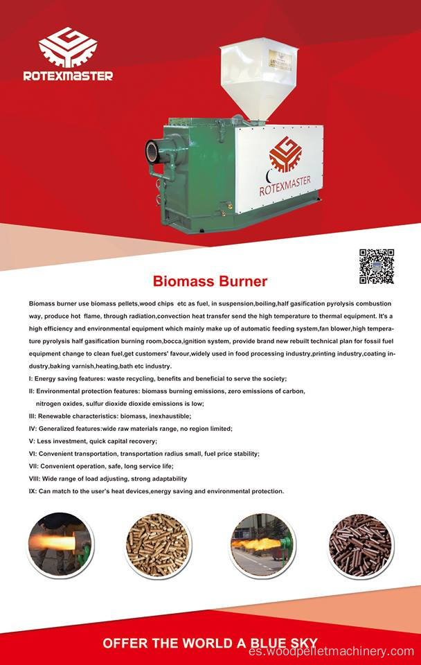 Easy Install Biomass Wood Pellet Burner