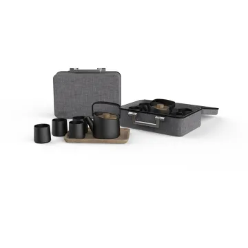 DHPO Ceramic Tea Set with Luxury Suitcase - Tea Pot and Cups Set