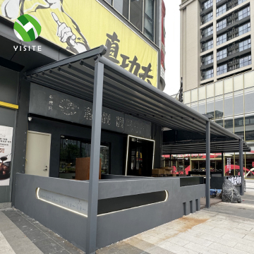 Hot Sale 6m Aluminum Folding Canopy with Motorized Retractable PVC Pergola Roof Awning for Outdoor Patio Garden Shade