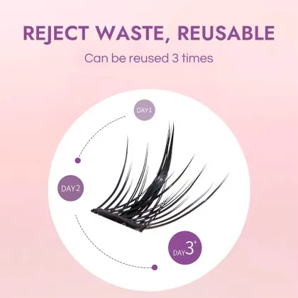 OEM ODM DIY Reusable Self-Adhesive Fan Eyelashes