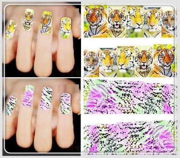 2015 hot sale eco friendly high animal quality nail art sticker decoration