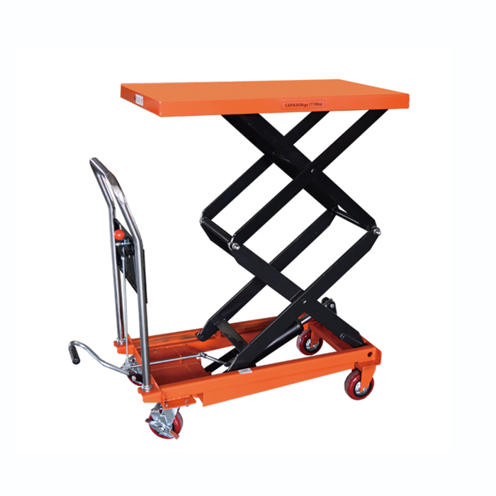 double scissor lift table trolley