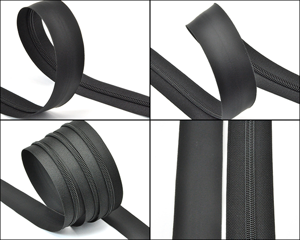 Waterproof nylon zipper