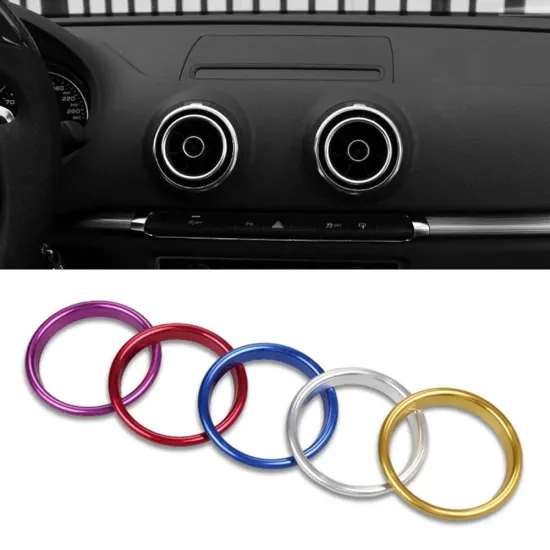 2Pcs/Set Dashboard AC Vent Ring Cover Trim for AUDI A3/S3 2013-2017 & Q2 2017
