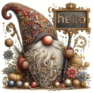 Cartoon Gnome Theme DIY Diamond Painting Kit - 20x20cm Acrylic Full Diamond Embroidery