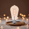 Lâmpada espiral vintage de formato longo para iluminação decorativa