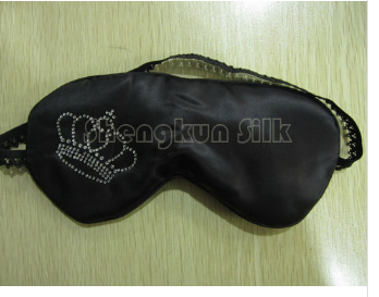 2015 new style Rhinestone Silk Sleep Eyes Mask, Natural Silk, Eco-friendly