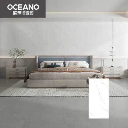 Durable White Matte Porcelain Ceramic OCEANO Tiles for Bathroom and Kitchen