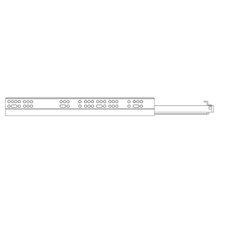 Hidden buffer two-section guide rail OEM