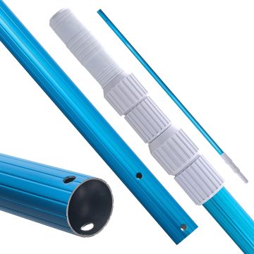 Custom-Length Telescopic Pool Cleaning Pole: 0.8/1.1mm Thick with Non-Slip Handle for Efficient Filter Maintenance