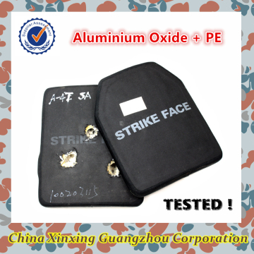 NIJ III Alumina Customized bulletproof plate and ballistic plates Aluminium Oxide and PE Armor plate