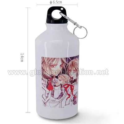 400ml LOGO photo printing Sublimation Water Bottle With Chain