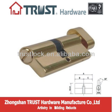 Trust 80mm Euro Profile Brass bathroom lock cylinder