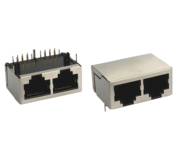 RJ45 Modular Jack 3U guldpläteringsanslutning 10P8C