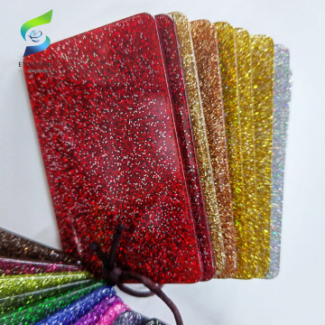 Gold Glitter Plexiglass Sheet 8mm Thick - Eyeshine 4x8 Feet Acrylic Sheet Price per Sq Ft